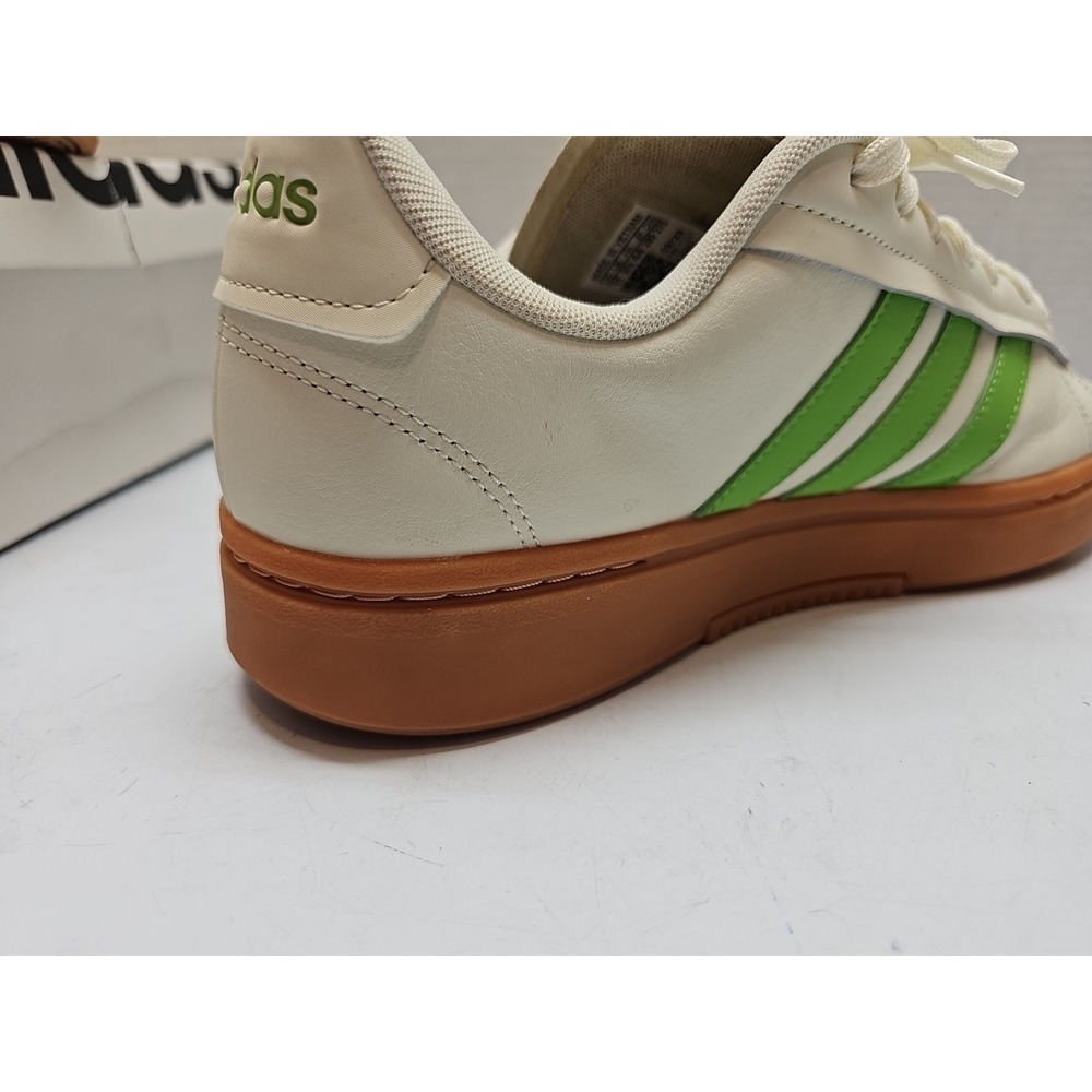 Women's Adidas Originals Grand Court Alpha Off-White/Semi Lucid Lime/Gum 11 - Picture 4 of 14